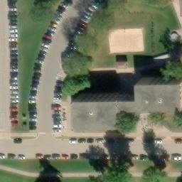 Platteville Beach Volleyball Court #3 — aerial view