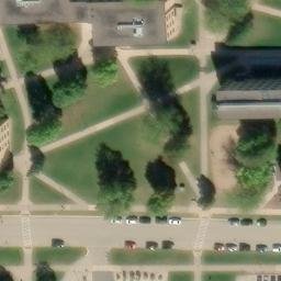 Sand Volleyball Court in Platteville, WI — aerial view
