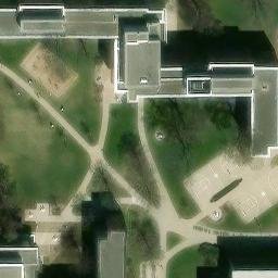 East Lansing Beach Volleyball Court #17 — aerial view