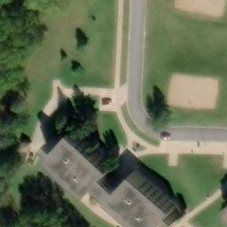 Platteville Beach Volleyball Court #1 — aerial view