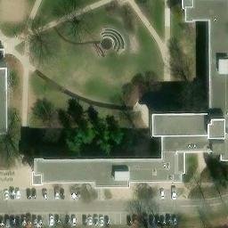 East Lansing Beach Volleyball Court #14 — aerial view