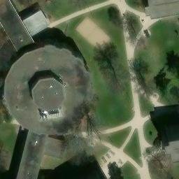 East Lansing Beach Volleyball Court #7 — aerial view