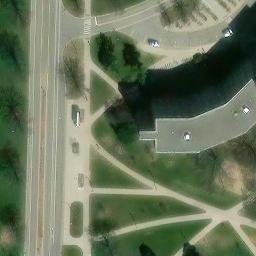 East Lansing Beach Volleyball Court #4 — aerial view