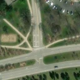East Lansing Beach Volleyball Court #1 — aerial view