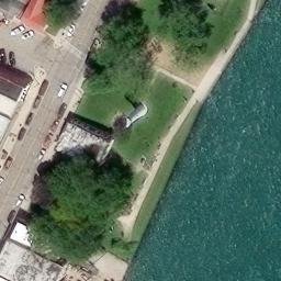 Marine City Beach Volleyball Court — aerial view