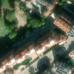 Sand Volleyball Court — aerial view