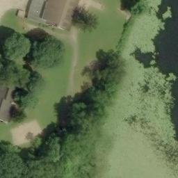Sand Volleyball Court in Holly, MI — aerial view