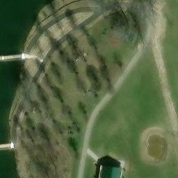 Lansing Beach Volleyball Court #6 — aerial view
