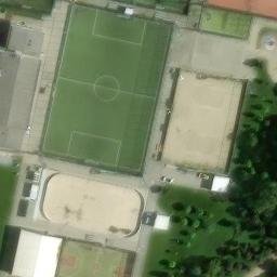 Sand Volleyball Court — aerial view