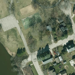 Burlington Beach Volleyball Court #4 — aerial view