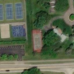 Rochester Hills Beach Volleyball Court #1 — aerial view
