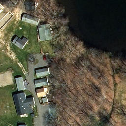 Sand Volleyball Court in Town of North Greenbush, NY — aerial view