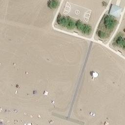 Port Stanley Beach Volleyball Court — aerial view