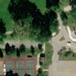 Sand Volleyball Court in Hastings, MI — aerial view