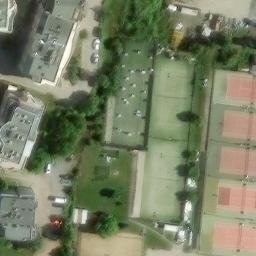 Sand Volleyball Court — aerial view