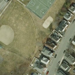 Pawtucketville Beach Volleyball Court — aerial view