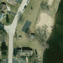 Bohners Lake Beach Volleyball Court — aerial view