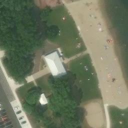 Sand Volleyball Court in Troy, MI — aerial view