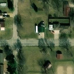 Sand Volleyball Court in Brodhead, WI — aerial view
