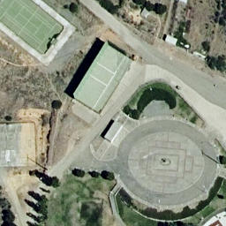 Volleyball Court near San Andrés del Rabanedo — aerial view