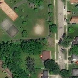 Volley Court at West St. — aerial view