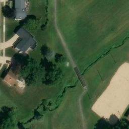 Sand Volleyball Court in Monroe, WI — aerial view