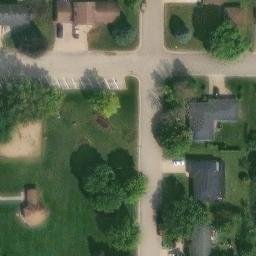 Cuba City Beach Volleyball Court #1 — aerial view