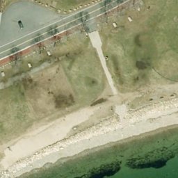 Gloucester Beach Volleyball Court #1 — aerial view