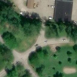 Sand Volleyball Court in Mount Clemens, MI — aerial view