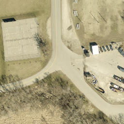 Lily Lake Beach Volleyball Court — aerial view