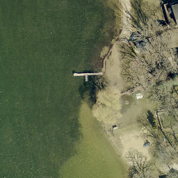 Paddock Lake Beach Volleyball Court #2 — aerial view