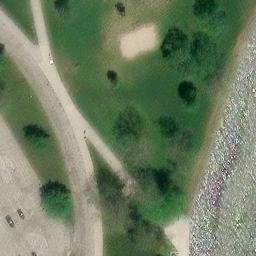Sand Volleyball Court in Mount Clemens, MI — aerial view