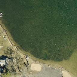 Paddock Lake Beach Volleyball Court #1 — aerial view