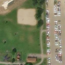 Sand Volleyball Court in Birmingham, MI — aerial view