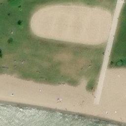 Sand Volleyball Court in Mount Clemens, MI — aerial view