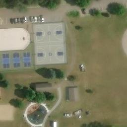 Wolverine Lake Beach Volleyball Court — aerial view