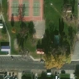 Twin Falls Beach Volleyball Court #1 — aerial view