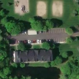 Novi Beach Volleyball Court #4 — aerial view