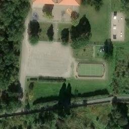 Volleyball Court near Saint-Jean-Pla-de-Corts — aerial view