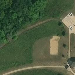 Cedar Falls Beach Volleyball Court #4 — aerial view
