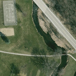 Genoa City Beach Volleyball Court — aerial view