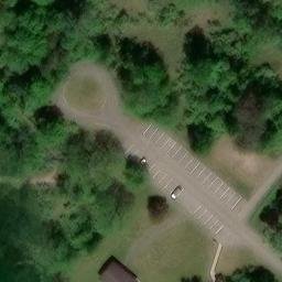 Sand Volleyball Court in Brighton, MI — aerial view