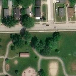 Roseville Beach Volleyball Court #1 — aerial view