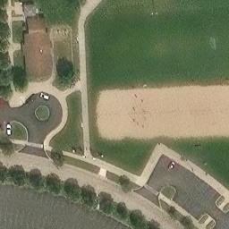 Southfield Beach Volleyball Court #3 — aerial view