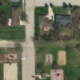 Dyersville Beach Volleyball Court — aerial view