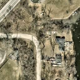 Sand Volleyball Court in Lake County, IL — aerial view
