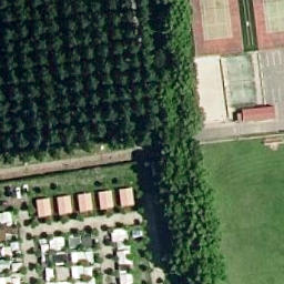 Sand Volleyball Court — aerial view