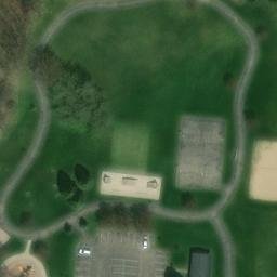 Sand Volleyball Court in Stockbridge, MI — aerial view