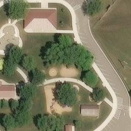 Farley Beach Volleyball Court #1 — aerial view