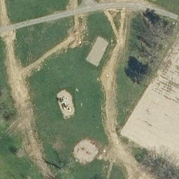Sand Volleyball Court in Town of Portland, NY — aerial view